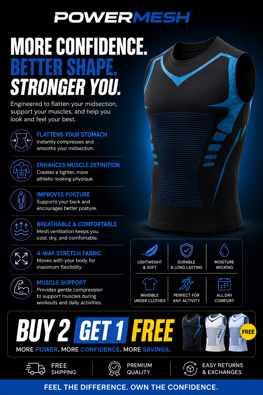 POWERMESH™ 
| Feel The Power of Confidence, Shape & Control